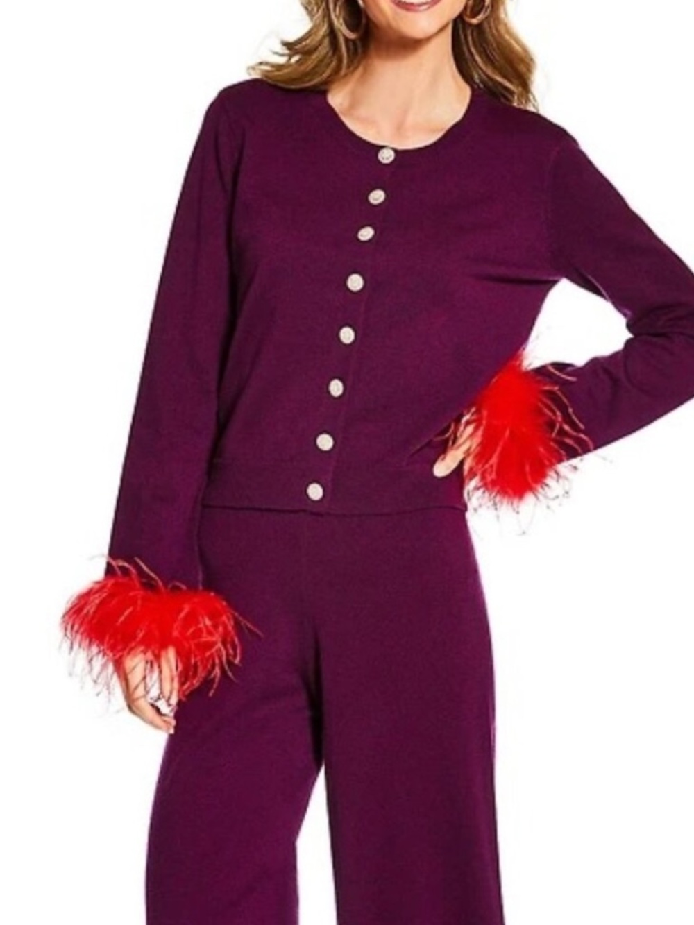 Antonio Melani x The Nat Note potion lele cardigan chula wool blend pants Large - Picture 3 of 12